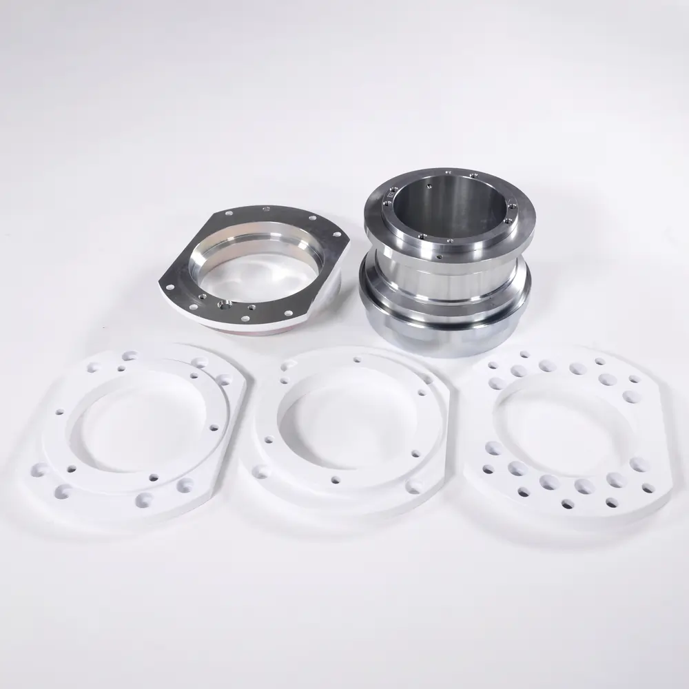 CNC painted and tapped precision metal parts manufactured by Meco