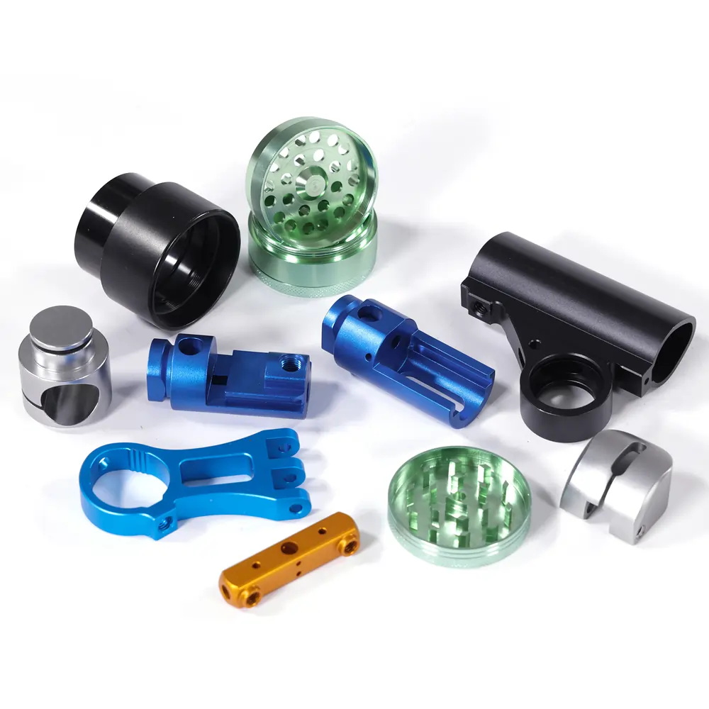 Set of CNC machined components engineered for consistent dimensional accuracy