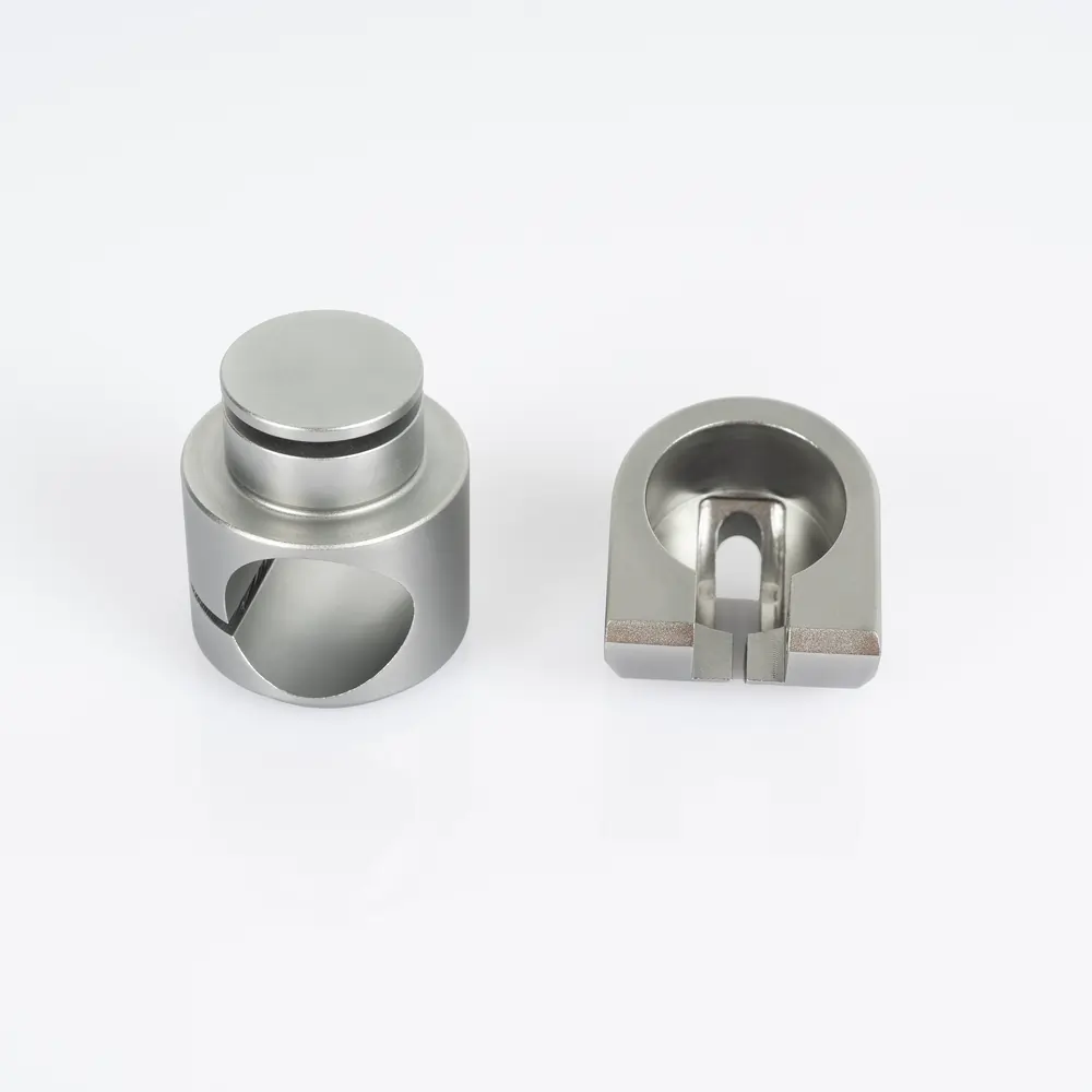 CNC machined stainless steel fastening component with precision threads
