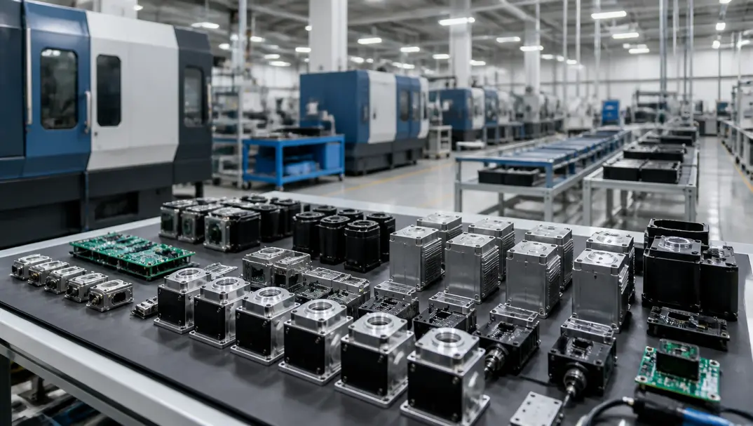A clean contract manufacturing floor with machining and assembly under one roof, showing whole product manufacturing