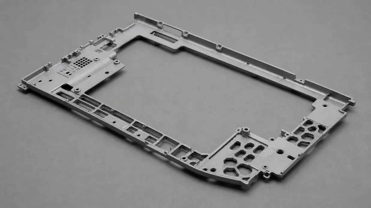 Lightweight magnesium die casting part such as a laptop frame or bracket