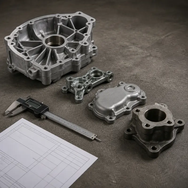 Choosing casting materials, with aluminum, zinc and magnesium cast parts laid out for comparison