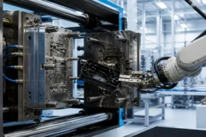 turnkey injection molding with robotic arm