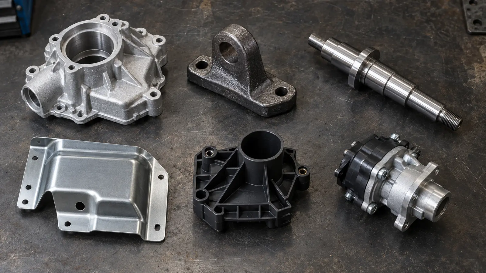 Multi-process manufactured components produced through machining, casting and fabrication