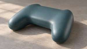Generic molded plastic handheld controller housing with a visible seam around its edge